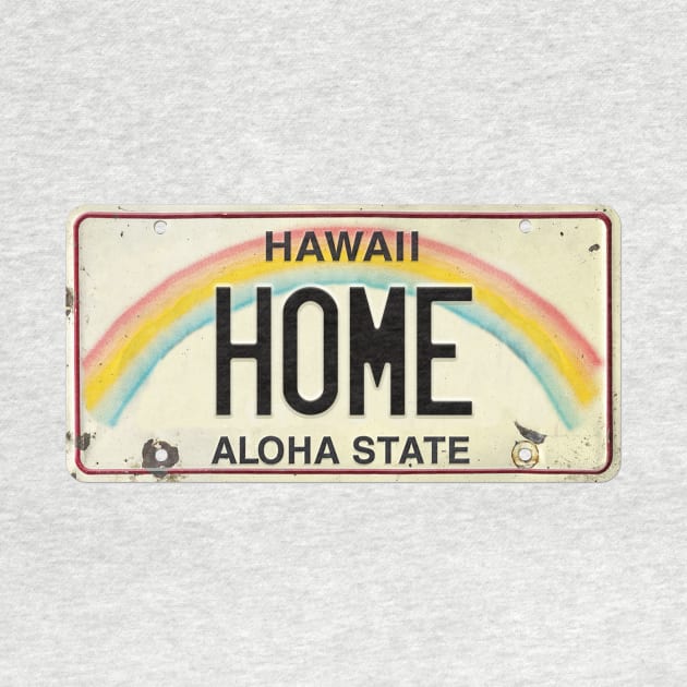 Vintage Hawaii License Plate HOME by HaleiwaNorthShoreSign